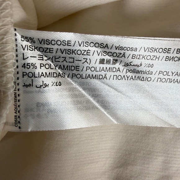 Mango MNG Womens Midi Kaftan Shirt Dress Beige V-Neck Long Sleeve Size 6 - Picture 6 of 9